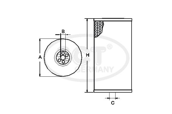 SCT GERMANY kuro filtras ST 6055